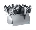 Durr Dental Quattro Tandem - безмасляный компрессор с 2 агрегатами для 8 установок, с 2 осушителями, с ресивером 90 л, 540 л/мин, с электронным блоком контроля 4682-54 - фото 500298