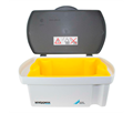 Durr Dental Hygobox - контейнер для транспортировки и дезинфекции, объем 3 литра, чёрная крышка, жёлтая вставка-корзина 6030-060-00 - фото 503589