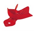 Asa Dental 2814-L2 - ложка слепочная нижняя средняя (M) с перфорацией без бортиков, алюминий (красная) 2814-L2 - фото 507747