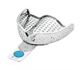 Asa Dental 2804-U4 - ложка слепочная верхняя средняя (M) с перфорацией с бортиками, с цветной кодировкой (голубая) 2804-U4 - фото 507788