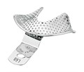 Asa Dental 2806-L68 - ложка слепочная нижняя средняя (NM) с перфорацией без бортиков для беззубых челюстей 2806-L68 - фото 507810