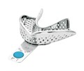 Asa Dental 2804-L4 - ложка слепочная нижняя средняя (M) с перфорацией с бортиками, с цветной кодировкой (голубая) 2804-L4 - фото 507825