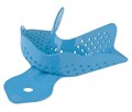 Asa Dental 2814-L3 - ложка слепочная нижняя большая (L) с перфорацией без бортиков, алюминий (голубая) 2814-L3 - фото 507833