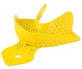 Asa Dental 2814-L1 - ложка слепочная нижняя малая (S) с перфорацией без бортиков, алюминий (желтая) 2814-L1 - фото 507834