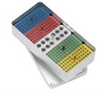 Asa Dental AL2740-2 - подставка для эндоинструментов (180 штук), 204*105*54 мм, алюминий с цветными вставками AL2740-2 - фото 507920