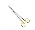 Asa Dental 0306-1TC - ножницы для десны N1 изогнутые с твердосплавными вставками и золотистыми ручками, 17 см 0306-1TC - фото 508356