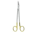 Asa Dental 0306-1TC - ножницы для десны N1 изогнутые с твердосплавными вставками и золотистыми ручками, 17 см 0306-1TC - фото 508357