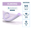 Elemaar ELMONQ 5/0 - шовный материал, 75 см, 3/8, 16 мм, обратно-режущая, 12 шт. 50Q7DQ16 - фото 512215