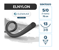Elemaar ELNYLON 5/0 - шовный материал, 75 см, 3/8, 13 мм, обратно-режущая, 12 шт. 50N7DQ13 - фото 512223