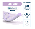 Elemaar ELMONQ 4/0 - шовный материал, 75 см, 1/2, 13 мм, колющая игла с квадратным телом, 12 шт. 40Q7HRE16 - фото 512227
