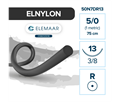 Elemaar ELNYLON 5/0 - шовный материал, 75 см, 3/8, 13 мм, колющая, 12 шт. 50N7DR13 - фото 512234