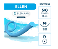 Elemaar ELLEN 5/0 - шовный материал, 75 см, 3/8, 16 мм, колющая, 12 шт. 50P7DR16 - фото 512244