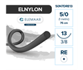 Elemaar ELNYLON 5/0 - шовный материал, 75 см, 3/8, 13 мм, колющая игла с квадратным телом, 12 шт. 50N7DRE13 - фото 512281