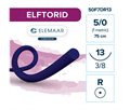 Elemaar ELFTORID 5/0 - шовный материал, 75 см, 3/8, 13 мм, колющая, 12 шт. 50F7DR13 - фото 512284