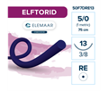 Elemaar ELFTORID 5/0 - шовный материал, 75 см, 3/8, 13 мм, колющая с квадратным телом, 12 шт. 50F7DRE13 - фото 512301