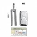 Штифты Bi-V-Pin HS со втулкой никелированные с резиновой подкладкой 13 мм (1000шт), 03028, SONG YOUNG УТ-00002676 - фото 518294