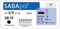 САБАпол P41190-45 4/0 (24шт, 45см, 19мм, прямая), кол., кругл., SABANA (аналог Пролен W8557) 00000014110 - фото 518446