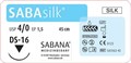САБАсилк S43182-75 4/0 (24шт, 75см, 18мм, 1/2), обр.-реж., трехгр., SABANA 00000014116 - фото 518447